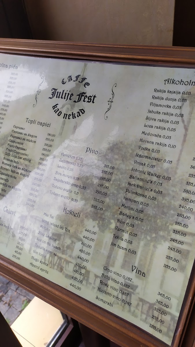 Menu Julije Fest: Kao Nekad-4